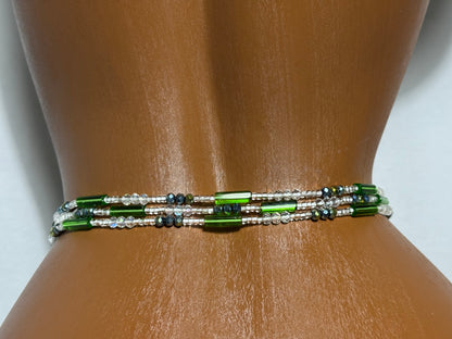 Emerald Glow Traditional African Waist Beads