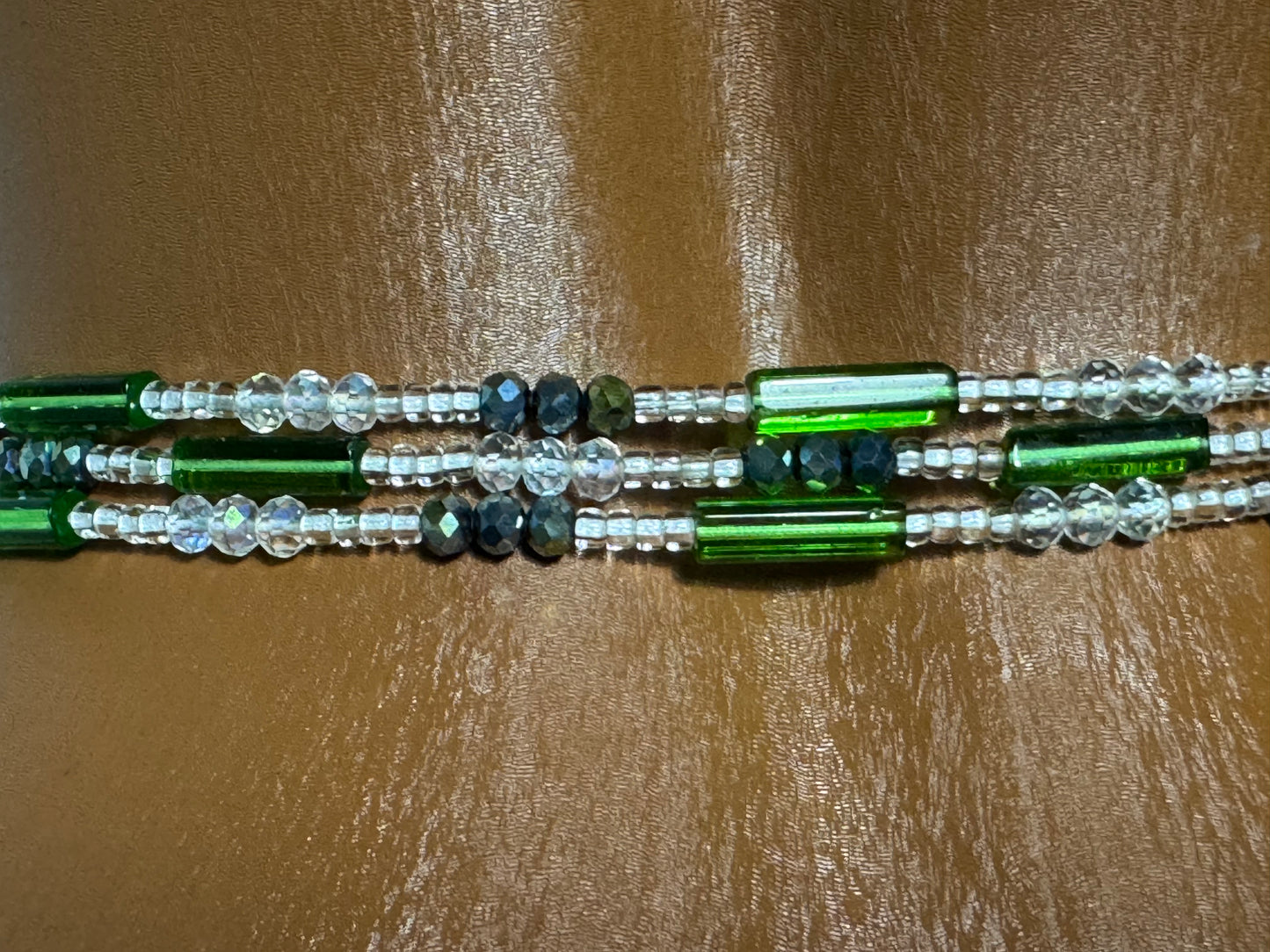 Emerald Glow Traditional African Waist Beads