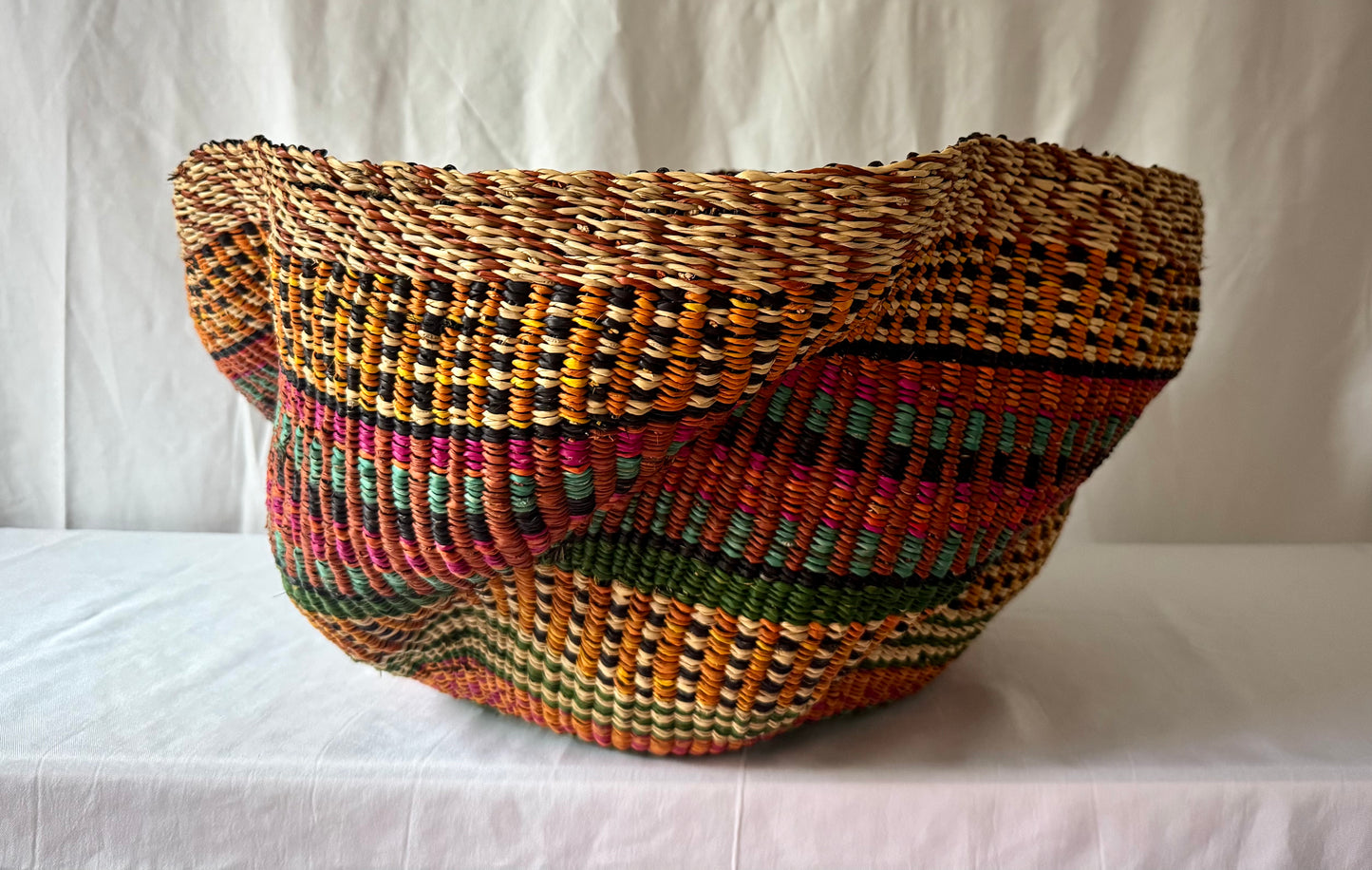 Pakurigo Wave Décor Basket

The Baba Tree Collection
A Curated Artisan Reserve by Akua’s Corner