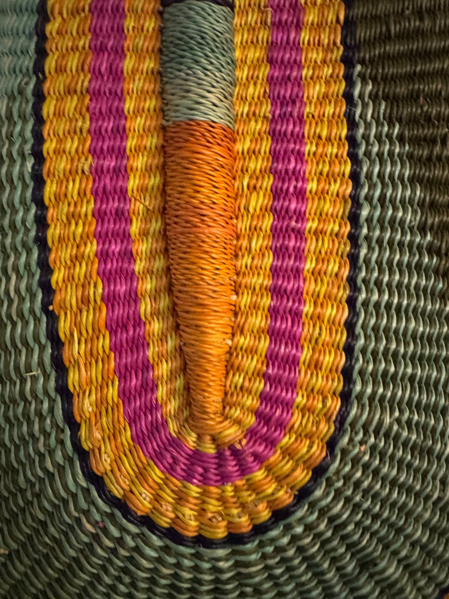 Handwoven African Bolga Fan – Vibrant Traditional Craft from Ghana