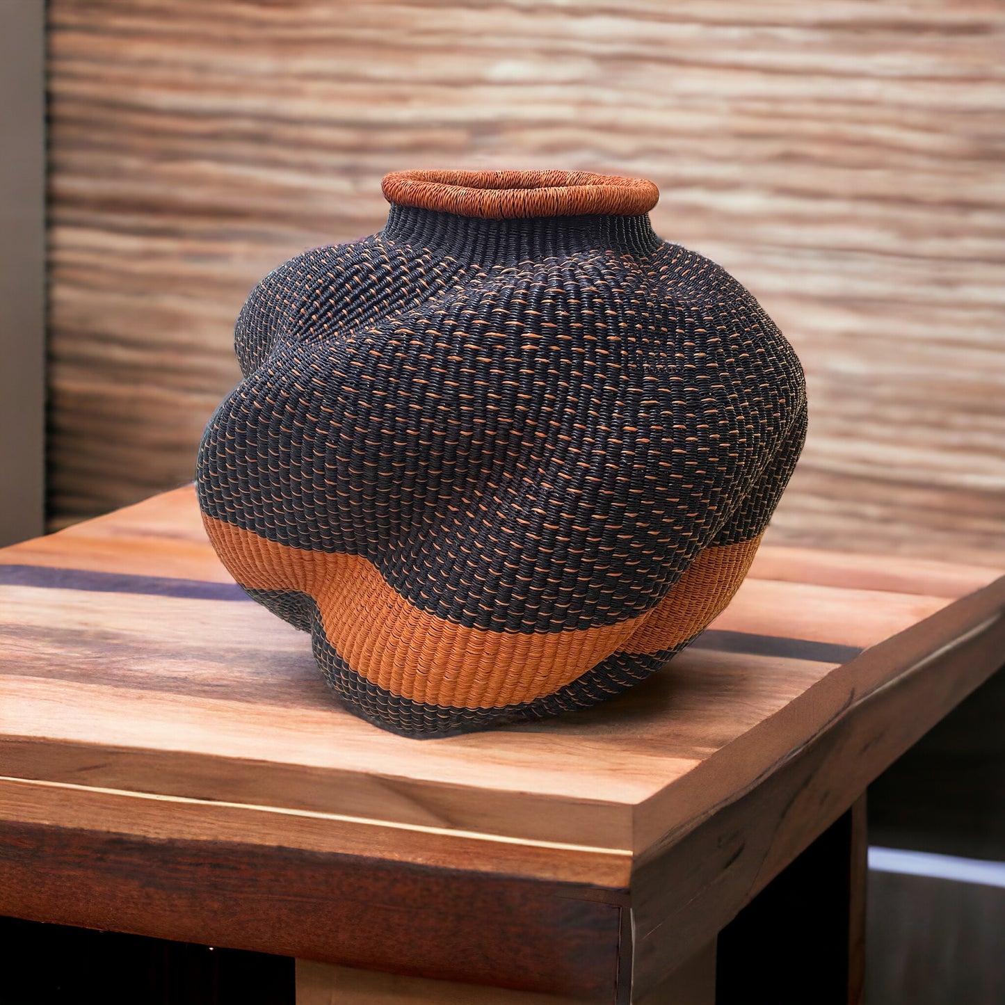 Wavy Basket with Orange