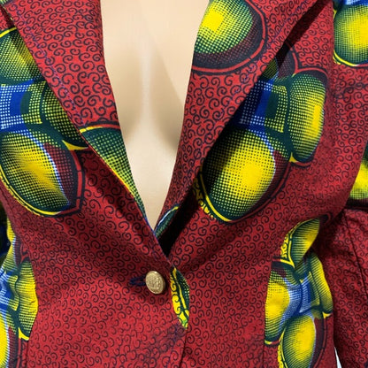 Ankara jacket and high waist skirt